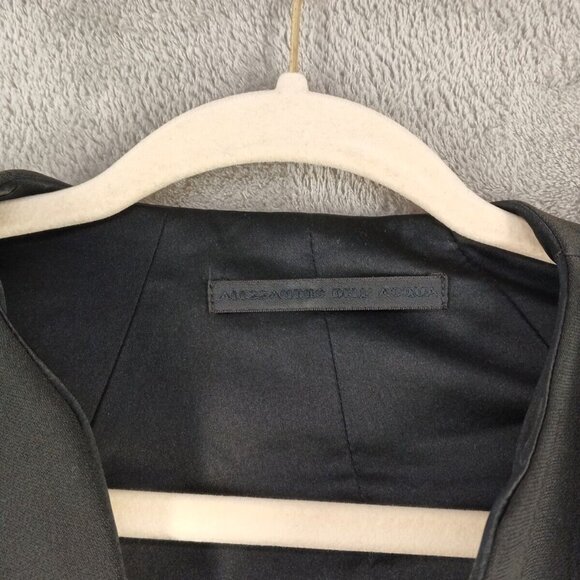 ALESSANDRO DELL ACQUA Wrap Crop Blazer Size 11 Junior Silk Wool Woven Black - Picture 7 of 13